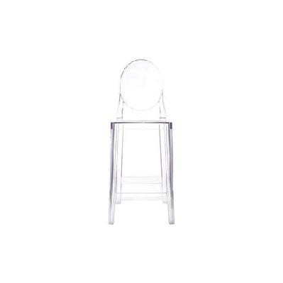 set of 2 philippe starck replica victoria ghost kitchen counter bar stool 65cm clear clear