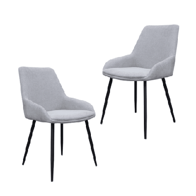 set of 2 rica modern ultrasuede fabric kitchen dining chair - natural