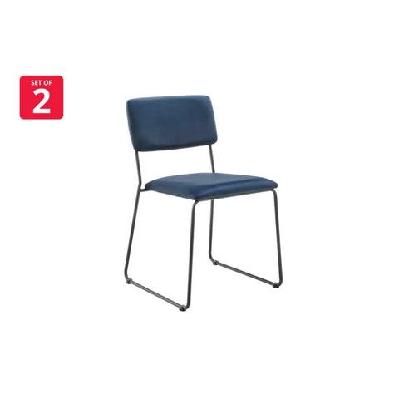 set of 2 santa ana kitchen dining chairs - midnight blue midnight blue