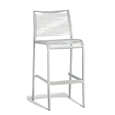 set of 2 - wanika outdoor bar stool 75cm - white