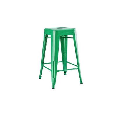 set of 2 xavier pauchard replica tolix kitchen counter bar stools 65cm powder coated - green green / 65cm / metal