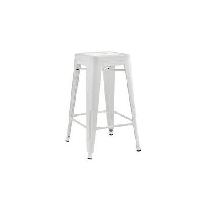 set of 2 xavier pauchard replica tolix kitchen counter bar stools 65cm powder coated - white white / 65cm / metal
