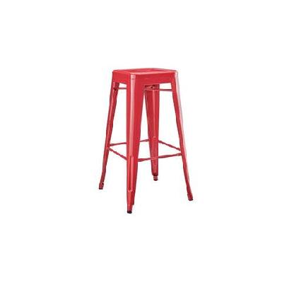 set of 2 xavier pauchard replica tolix kitchen counter bar stools 75cm powder coated - red red / 75cm / metal