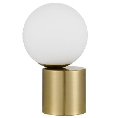 setra modern table desk lamp light glass metal antique gold polished