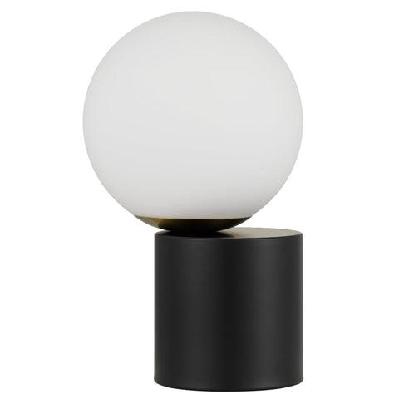 setra modern table desk lamp light glass metal black matte 