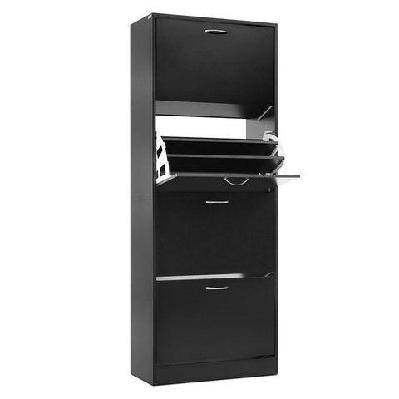 shoe cabinet shoes storage rack organiser 60 pairs black shelf drawer