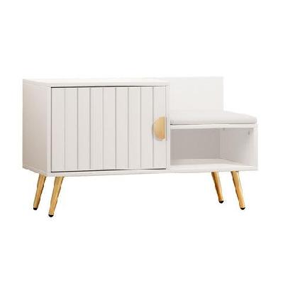 shoe rack cabinet bench 6 pairs white