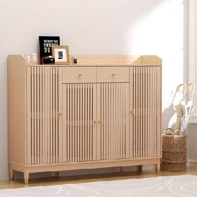 shoe rack cabinet with shelves 26 pairs pine