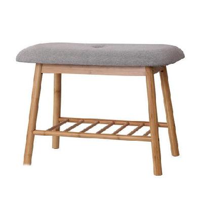 shoe rack seat bench chair shelf organisers bamboo grey
