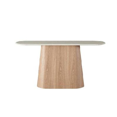 sibley artificial marble hallway console table white travertine