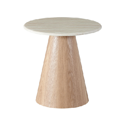 sibley artificial marble square end lamp side table white travertine