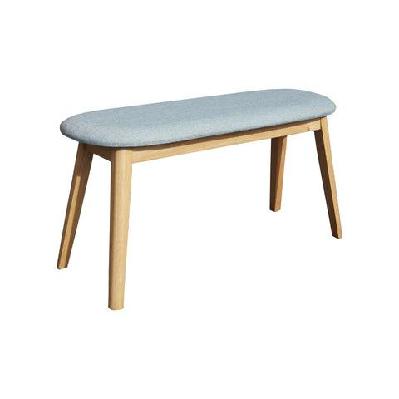 modern fabric dining bench wooden frame - mint and oak