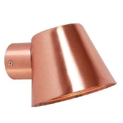 skopa wall light surface mounted gu10 cone copper p44 glass diffuser