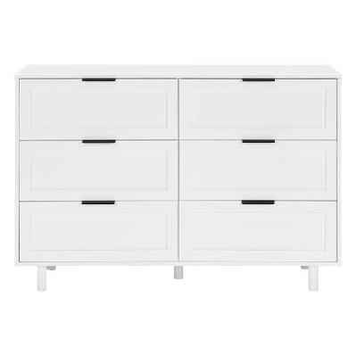 sky wooden dresser chest of 6-drawers storage cabinet white