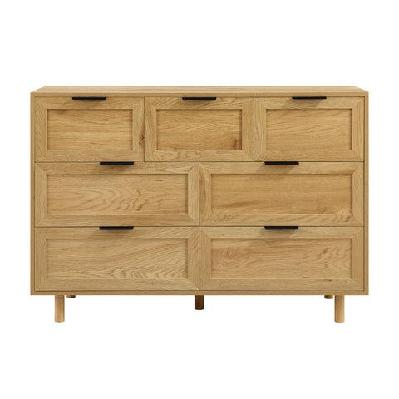 sky wooden dresser chest of 7-drawers storage cabinet oak