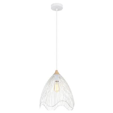 spiaggia pendant lamp light interior es white wire cone with wavy edge od330mm
