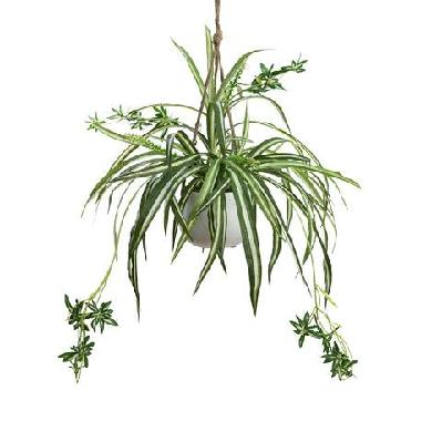 spider plant artificial fake plant decorative arrangement 68cm in hanging planter