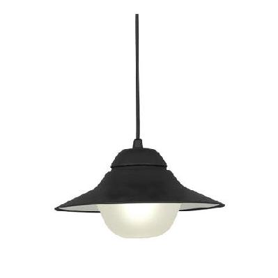 spy pendant lamp light es matte black sun hat ip44 od340mm frosted diffuser
