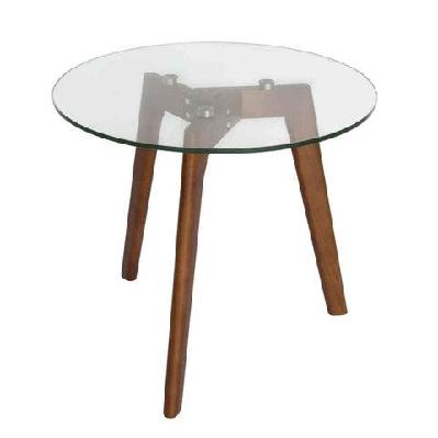 stad round side table - walnut