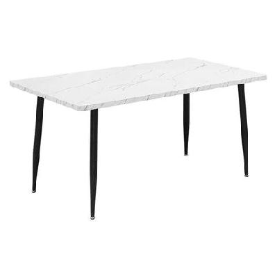 steel dining table 4–6 seater rectangular - white (150cm)