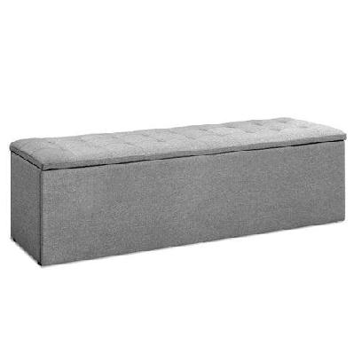 storage ottoman blanket box grey large fabric rest chest toy foot stool
