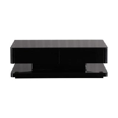stylish coffee table high gloss finish in shiny black colour with 4 drawers storage
