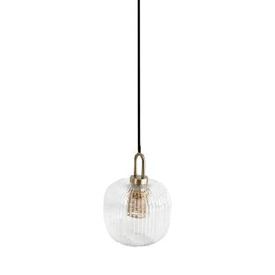 sunny modern clear glass medium hanging pendant light lamp - clear