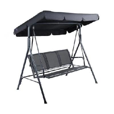 swing chair outdoor furniture hanging chairs hammock 3 seater canopy garden bench seat patio lounger cushion backyard park black