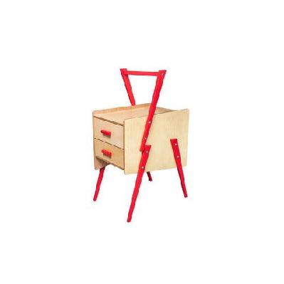 swing scandinavian bedside nightstand side end lamp table - red