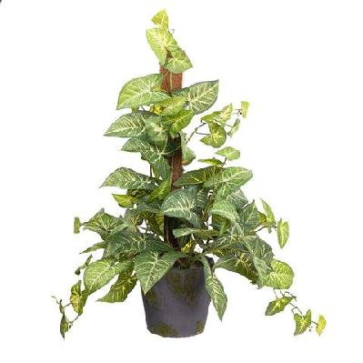 syngonium 73cm artificial plant flower arrangement decorative on pole