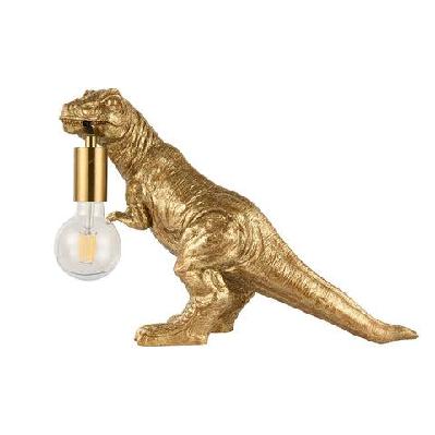 t-rex bite shape desk table light lamp gold