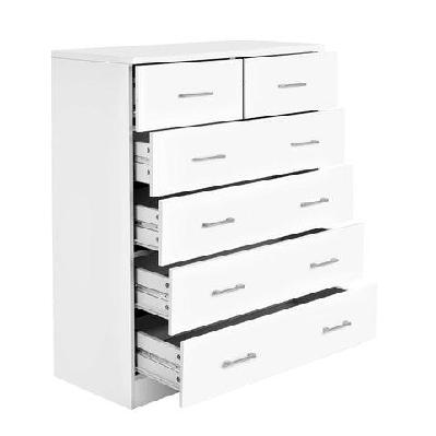 tallboy dresser table 6 chest of drawers cabinet bedroom storage white