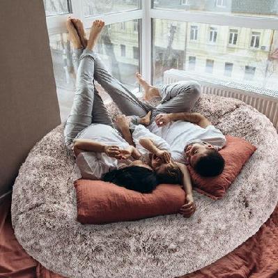 thenapbed 1.8m fluffy calming portable napping mattress sofa bed brown