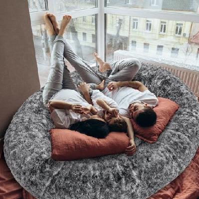thenapbed 1.8m fluffy calming portable napping mattress sofa bed grey