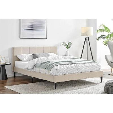 theodore bed frame - beige, king king