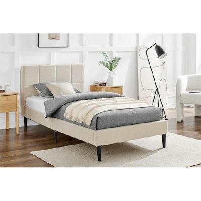 theodore bed frame - beige, single single