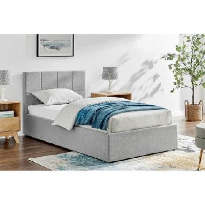 theodore gas lift bed frame - single grey single