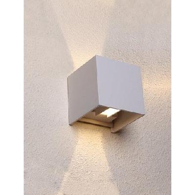 toca wall light surface mounted 6.8w square white 3000k ip54 with adjustable lens covers 408lm