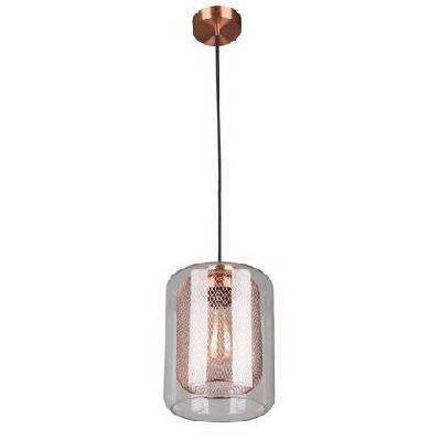 tono pendant lamp light interior es copper mesh and clear glass oblong od200mm