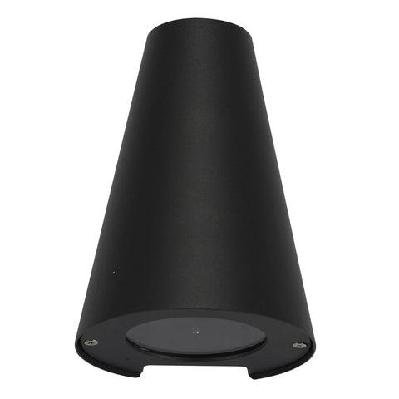 torque wall light surface mounted es cone matte black ip44