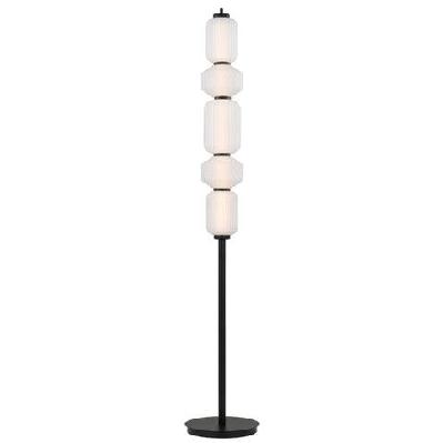 torso modern standing floor lamp light metal glass black matte