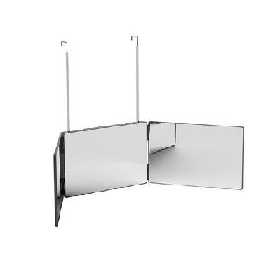 trifold mirror makeup portable with height adjustable 3 way telescoping hook hair cutting styling