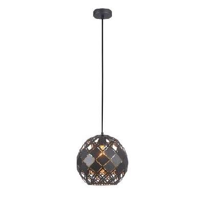 tuile pendant lamp light interior es matte black embossed tiled wine glass od300mm