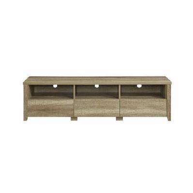 tv cabinet 3 storage drawers with shelf natural wood like mdf entertainment unit in oak colour