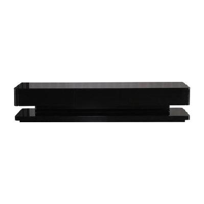 tv cabinet with 3 storage drawers with high glossy assembled entertainment unit in black colour