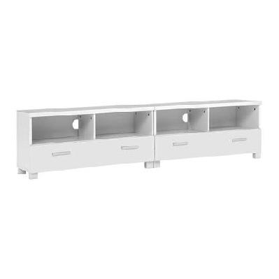 tv stand entertainment unit with drawers - white