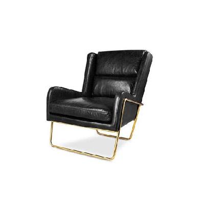 united strangers london relaxing lounge armchair leather - black black