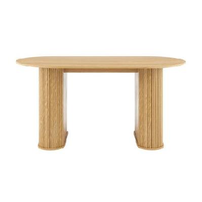 veale wooden rectangular kitchen dining table 160cm slat oak