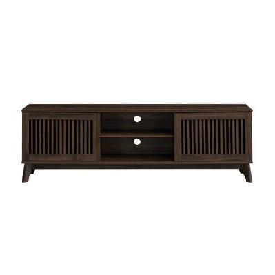 vellum lowline tv stand entertainment unit 180cm 2-doors walnut