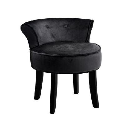 velvet vanity stool backrest stools dressing table chair makeup bedroom black